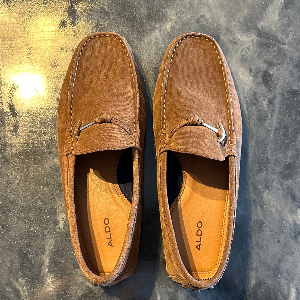 Aldo Men's Tan Suede Loafers